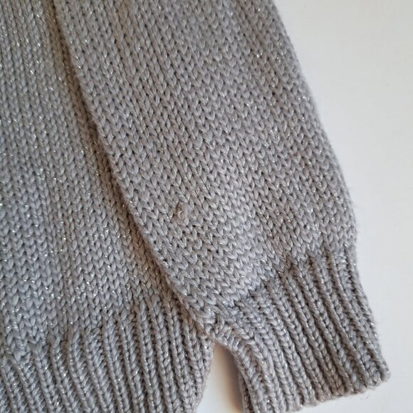 Justice Snow cool silver penguins sequins sweater silver NWT size 6 Christmas - Picture 2 of 4